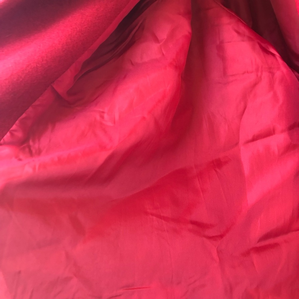 Vintage Wool Blend Coat In Red 34W - Picture 4 of 4